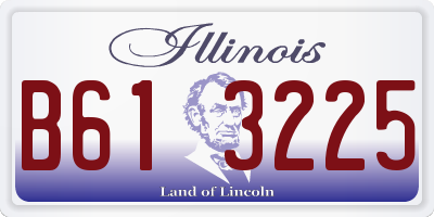 IL license plate B613225