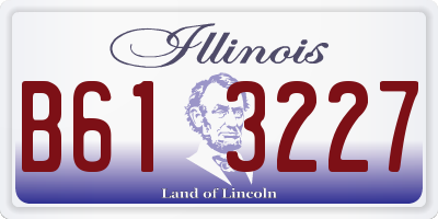 IL license plate B613227