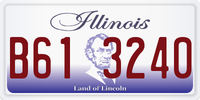 IL license plate B613240