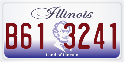 IL license plate B613241