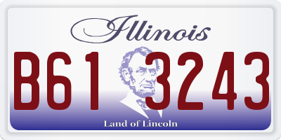 IL license plate B613243