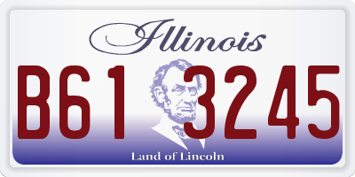 IL license plate B613245