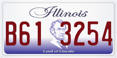 IL license plate B613254
