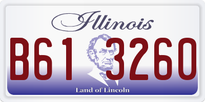 IL license plate B613260