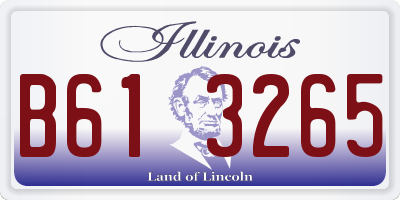 IL license plate B613265