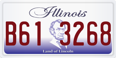IL license plate B613268