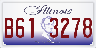 IL license plate B613278