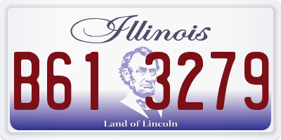 IL license plate B613279