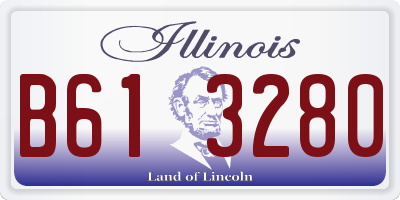 IL license plate B613280