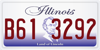 IL license plate B613292