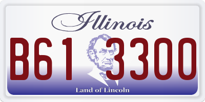 IL license plate B613300