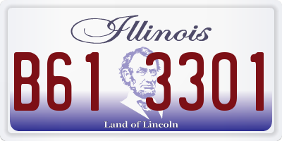 IL license plate B613301