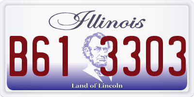 IL license plate B613303