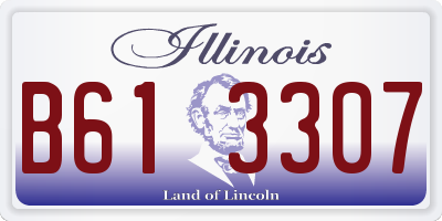 IL license plate B613307