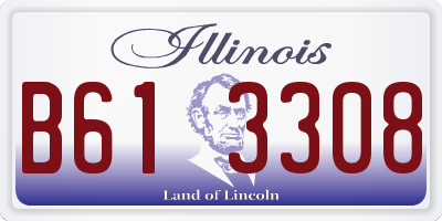 IL license plate B613308