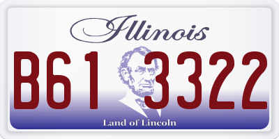 IL license plate B613322