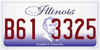IL license plate B613325