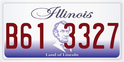 IL license plate B613327