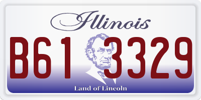 IL license plate B613329