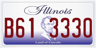 IL license plate B613330
