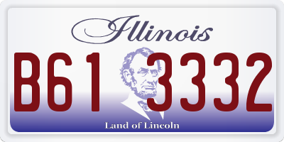 IL license plate B613332