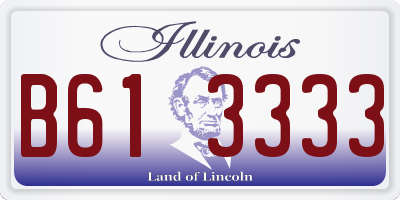 IL license plate B613333