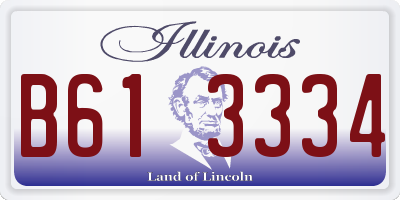 IL license plate B613334