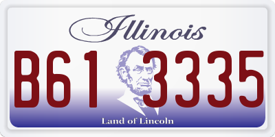 IL license plate B613335