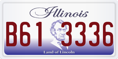 IL license plate B613336