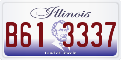 IL license plate B613337