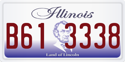 IL license plate B613338