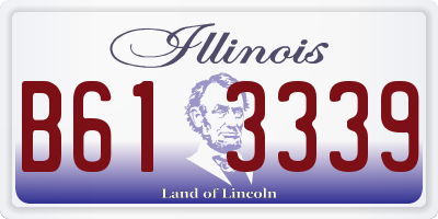 IL license plate B613339