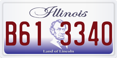 IL license plate B613340