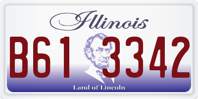 IL license plate B613342