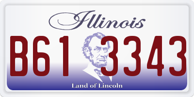 IL license plate B613343