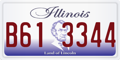 IL license plate B613344