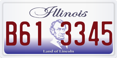 IL license plate B613345