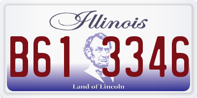 IL license plate B613346