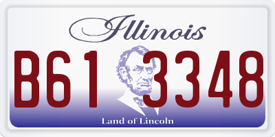 IL license plate B613348