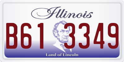 IL license plate B613349
