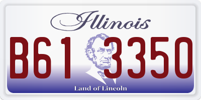 IL license plate B613350