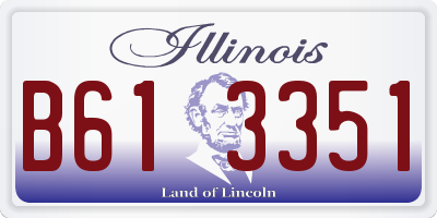 IL license plate B613351