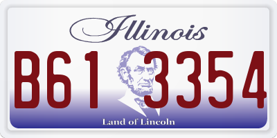 IL license plate B613354