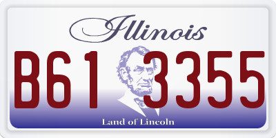 IL license plate B613355