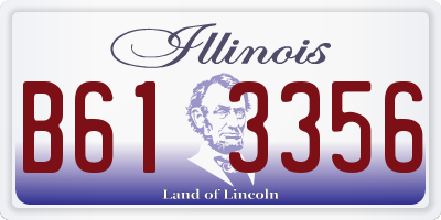 IL license plate B613356