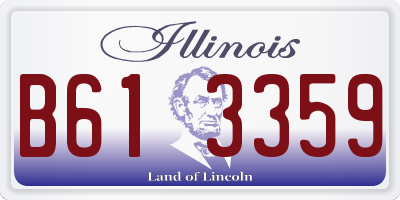 IL license plate B613359