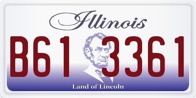 IL license plate B613361