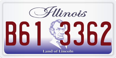 IL license plate B613362