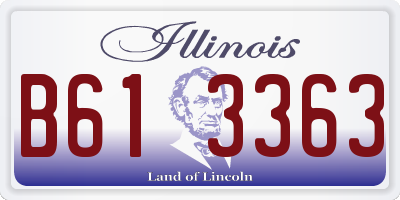 IL license plate B613363