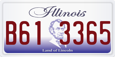 IL license plate B613365
